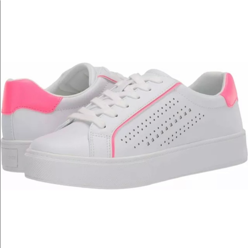SOLD OUT NWOT Marc Fisher Women's Saria Sneaker, White Pink, Size 9